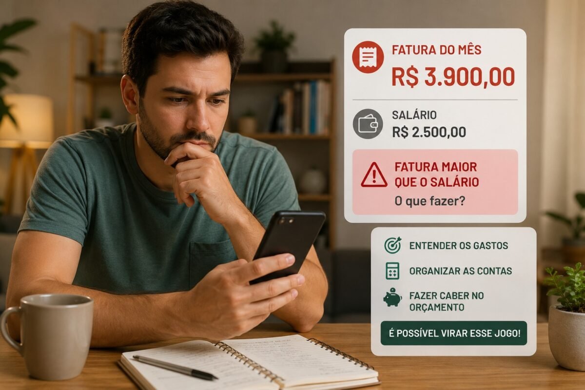 fatura maior que o salário o que fazer