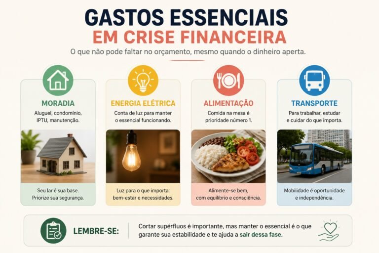 gastos essenciais em crise financeira