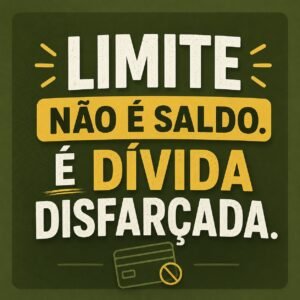 Frase: limite não é saldo, é dívida disfarçada