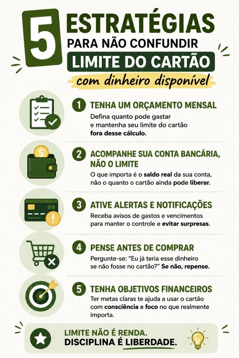 5 estratégias para não confundir limite do cartão com dinheiro disponível