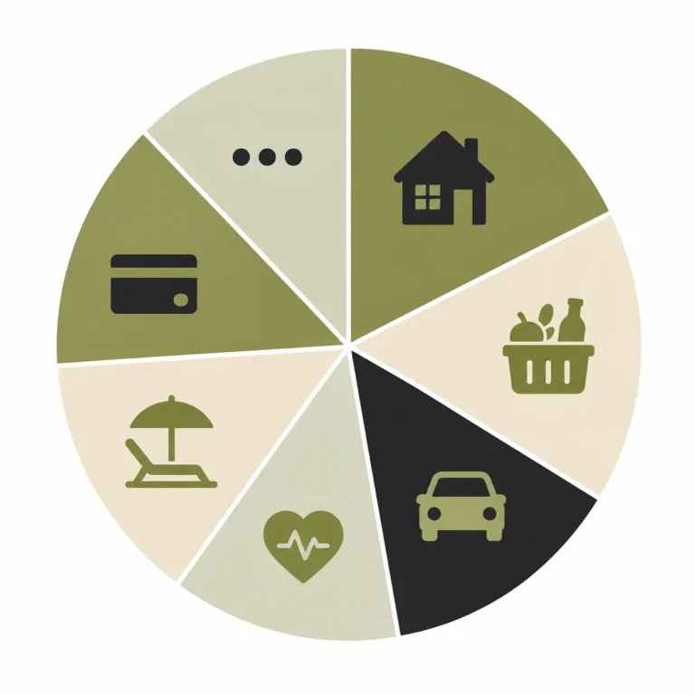 gráfico de categorias de gastos para organizar o orçamento mensal